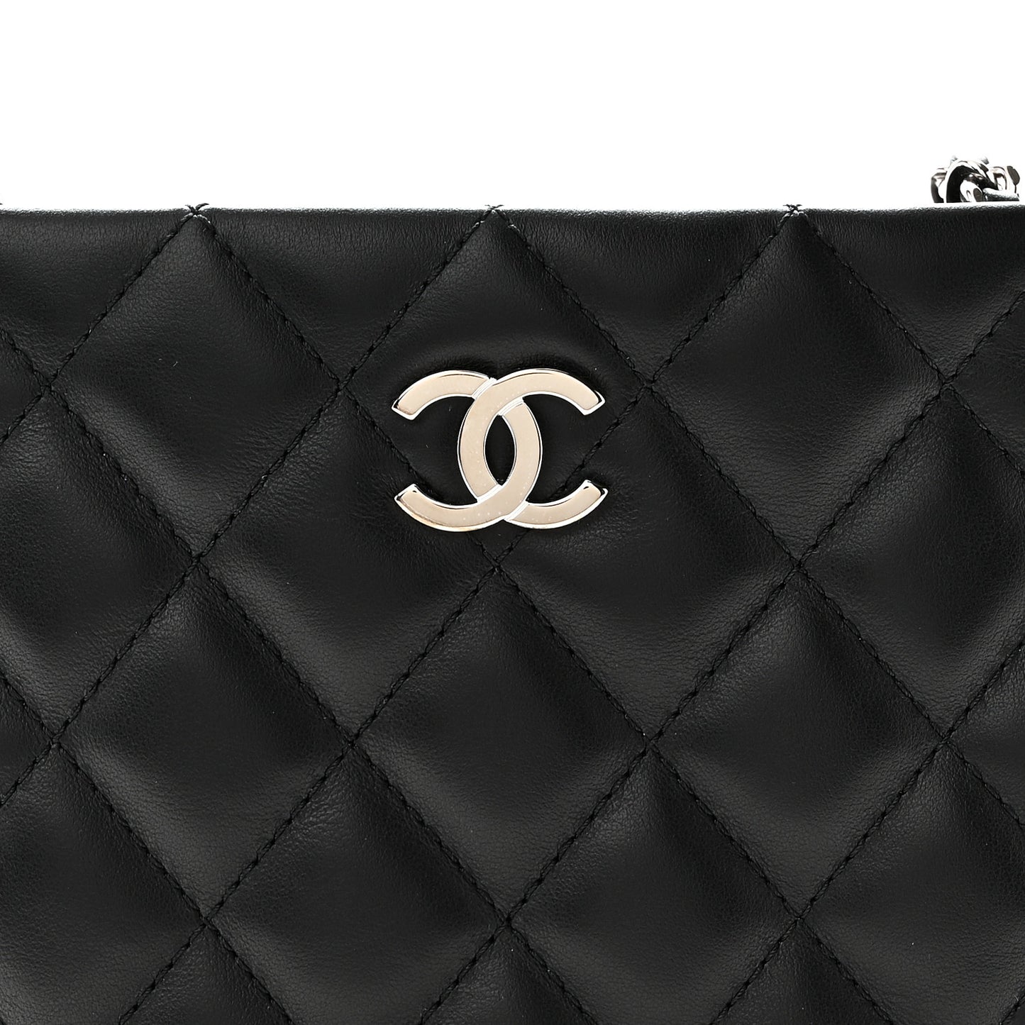 Lambskin Quilted Uniform Crossbody Bag Black