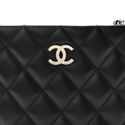Chanel Lambskin Quilted Uniform Crossbody Bag Black 8 of 10