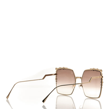Fendi Square Dots Sunglasses FF 0259/S Gold 3 of 8