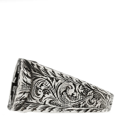 Gucci Sterling Silver Interlocking GG Signet Ring 64 10.75 4 of 6