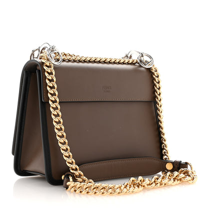 Fendi Vitello Century F is Fendi Bi-Color FF 1974 Embossed Small Kan I Shoulder Bag Maya Black 3 of 12