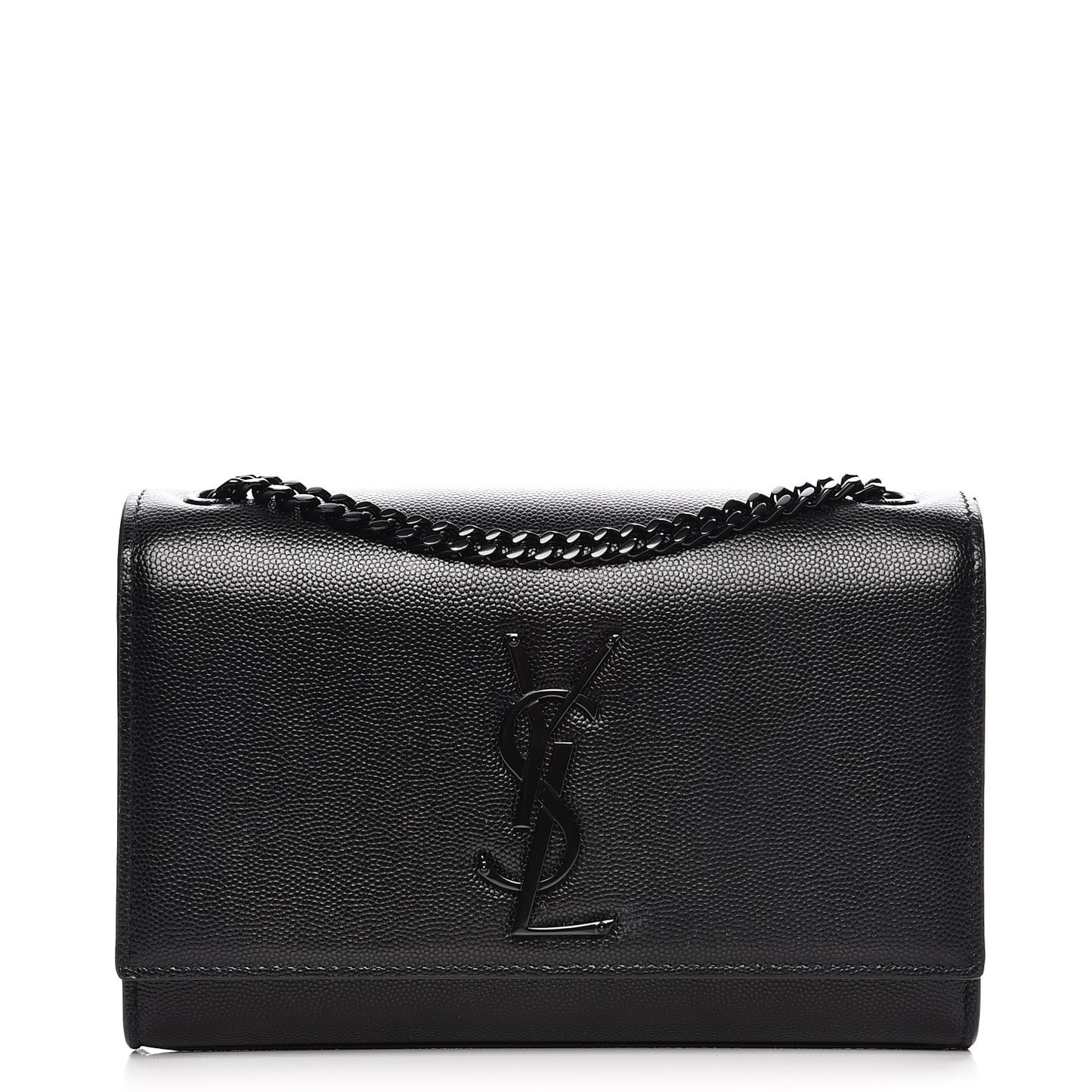 Grain De Poudre Medium Classic Monogram Kate Satchel Black