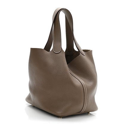 Hermes Taurillon Clemence Picotin Lock 18 PM Etoupe 5 of 21