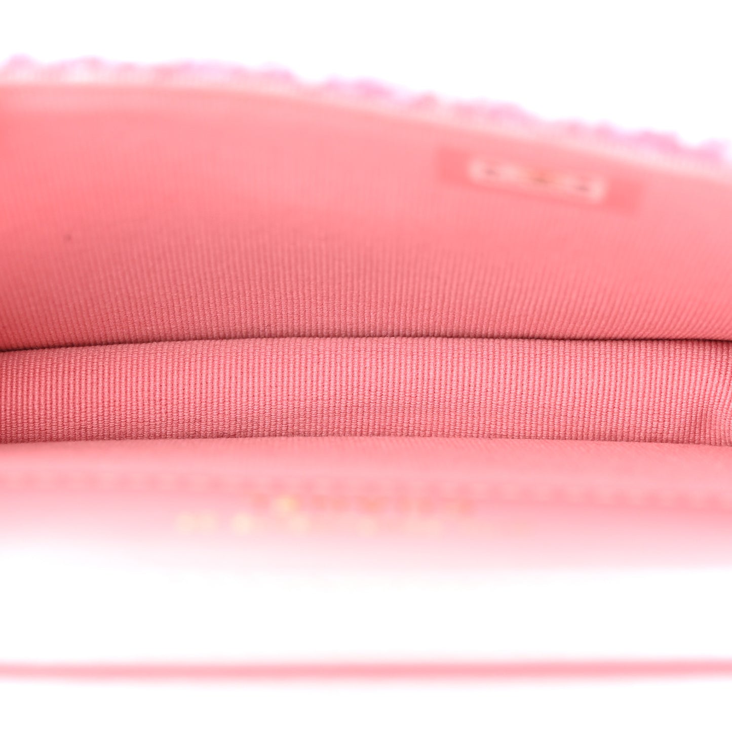 Tweed Quilted Flap Chain Waist Bag Pink