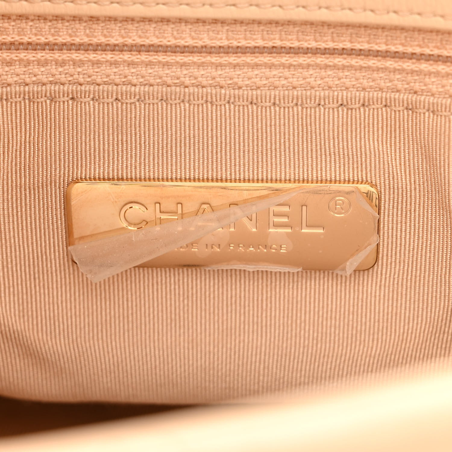 Chanel Goatskin Quilted Large Chanel 19 Flap Beige 6 of 11