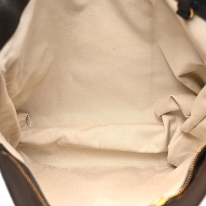 Tom Ford Pebbled Calfskin Large Alix Padlock Zip Hobo Bag Dark Brown 6 of 13