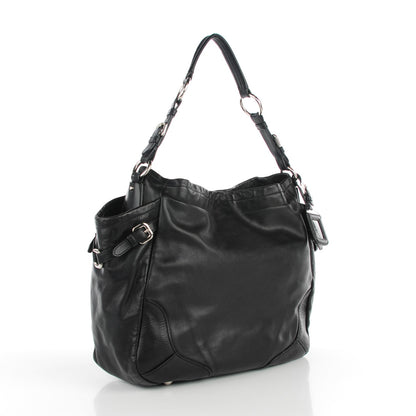 Prada Soft Calf Side Pocket Hobo Nero Black 3 of 9