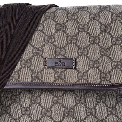 Gucci GG Plus Monogram Small Flap Messenger Bag Beige Dark Brown 8 of 10