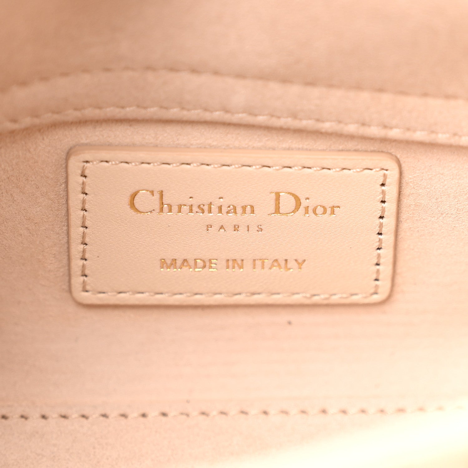 Christian Dior Lambskin Cannage Micro Lady D-Joy Sand Rose 6 of 11