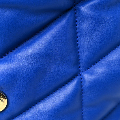 Saint Laurent Lambskin Quilted Small Loulou Puffer Monogram Chain Satchel Majorele Blue 13 of 15