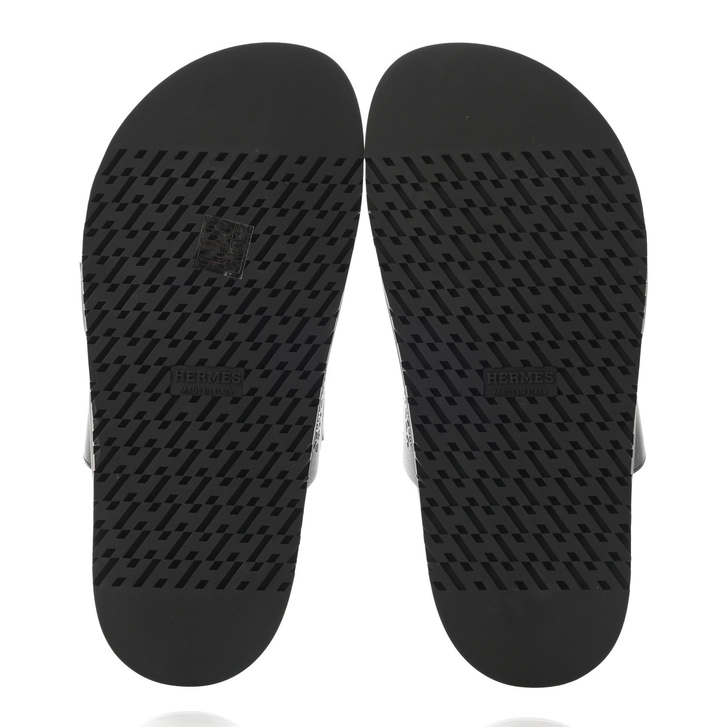 Hermes Calfskin Womens Chypre Sandals 37 Black 5 of 11