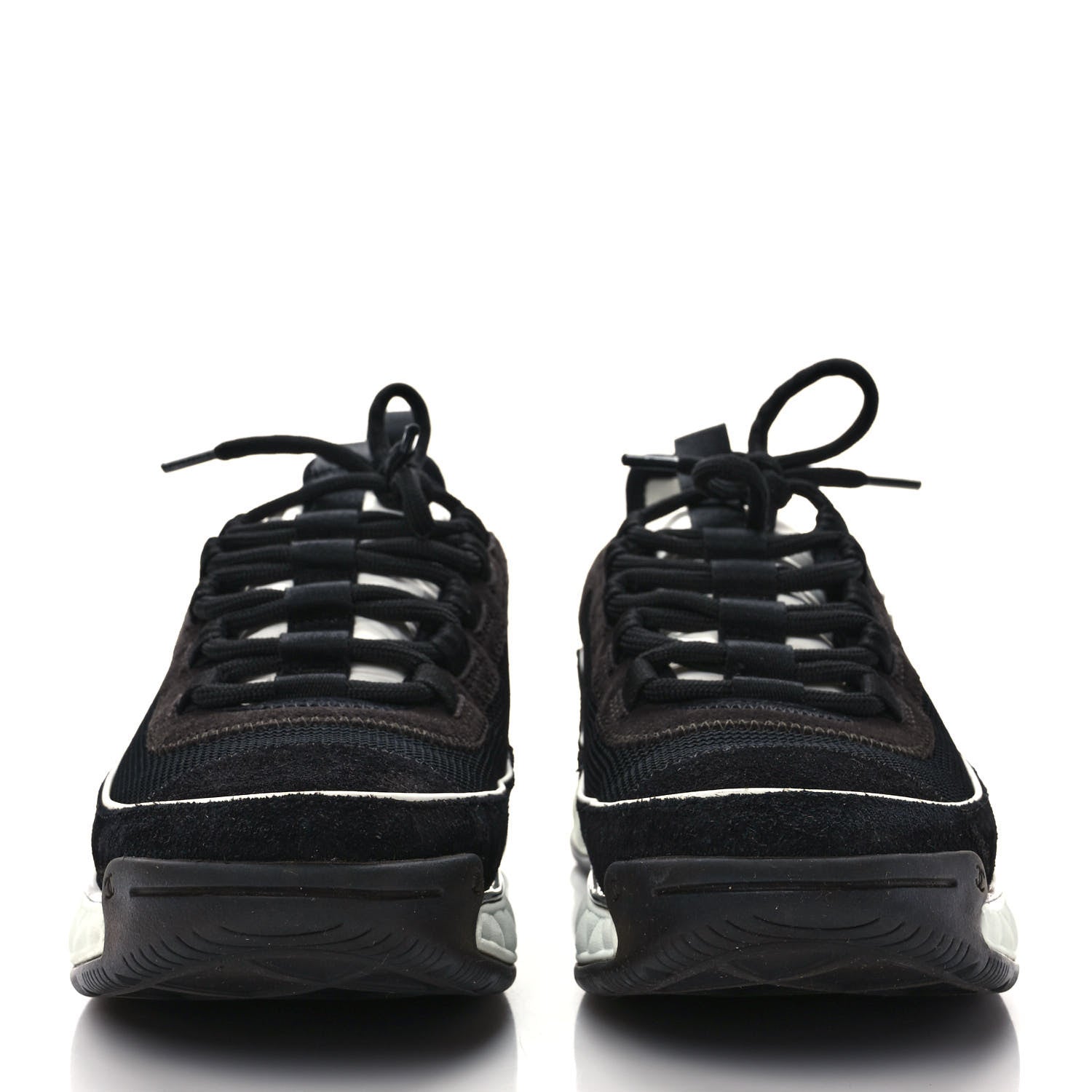 Chanel Velvet Calfskin Mixed Fibers CC Sneakers 39 Black 2 of 10