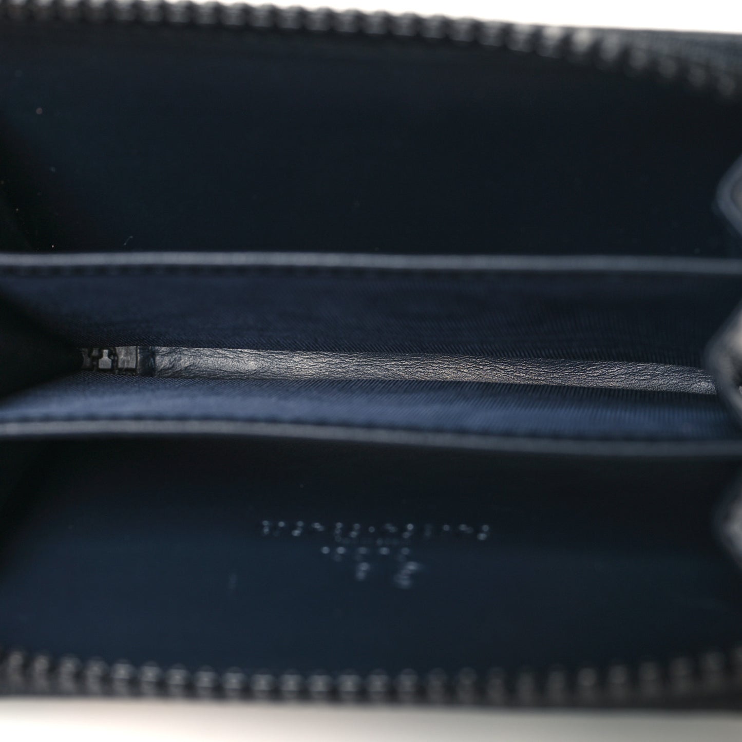 GG Supreme Monogram Blooms Zip Around Card Case Wallet Beige Blue Navy