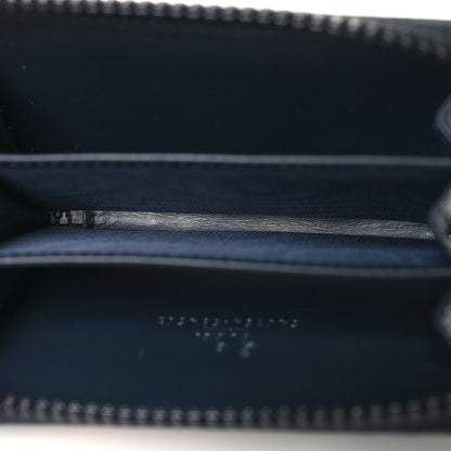 Gucci GG Supreme Monogram Blooms Zip Around Card Case Wallet Beige Blue Navy 5 of 6