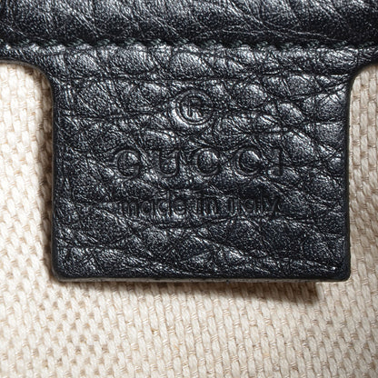 Gucci Pebbled Calfskin Medium Soho Chain Shoulder Bag Black 6 of 7