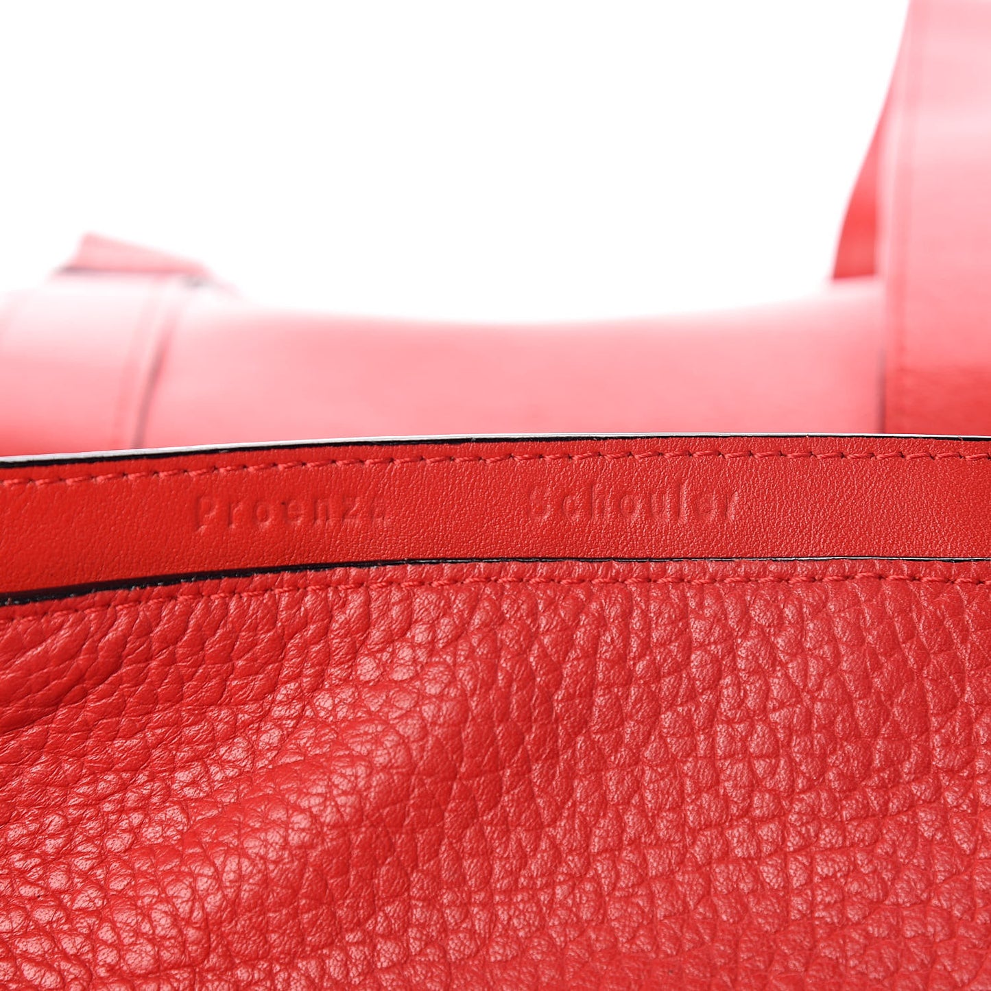 Pebbled Calfskin PS Courier Backpack Red
