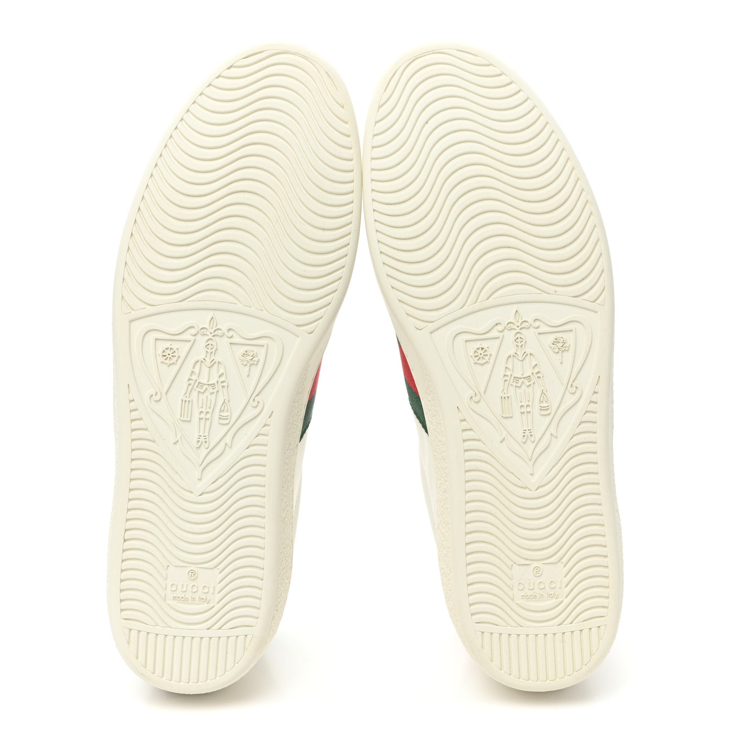 Gucci Miro Soft Calfskin Laminated Ayers Web Bee Embroidered Mens Ace Sneakers 10.5 White Red Flame Green 6 of 10