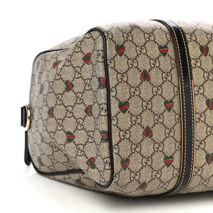 Gucci GG Plus Monogram Hearts Medium Joy Boston Dark Brown 9 of 13