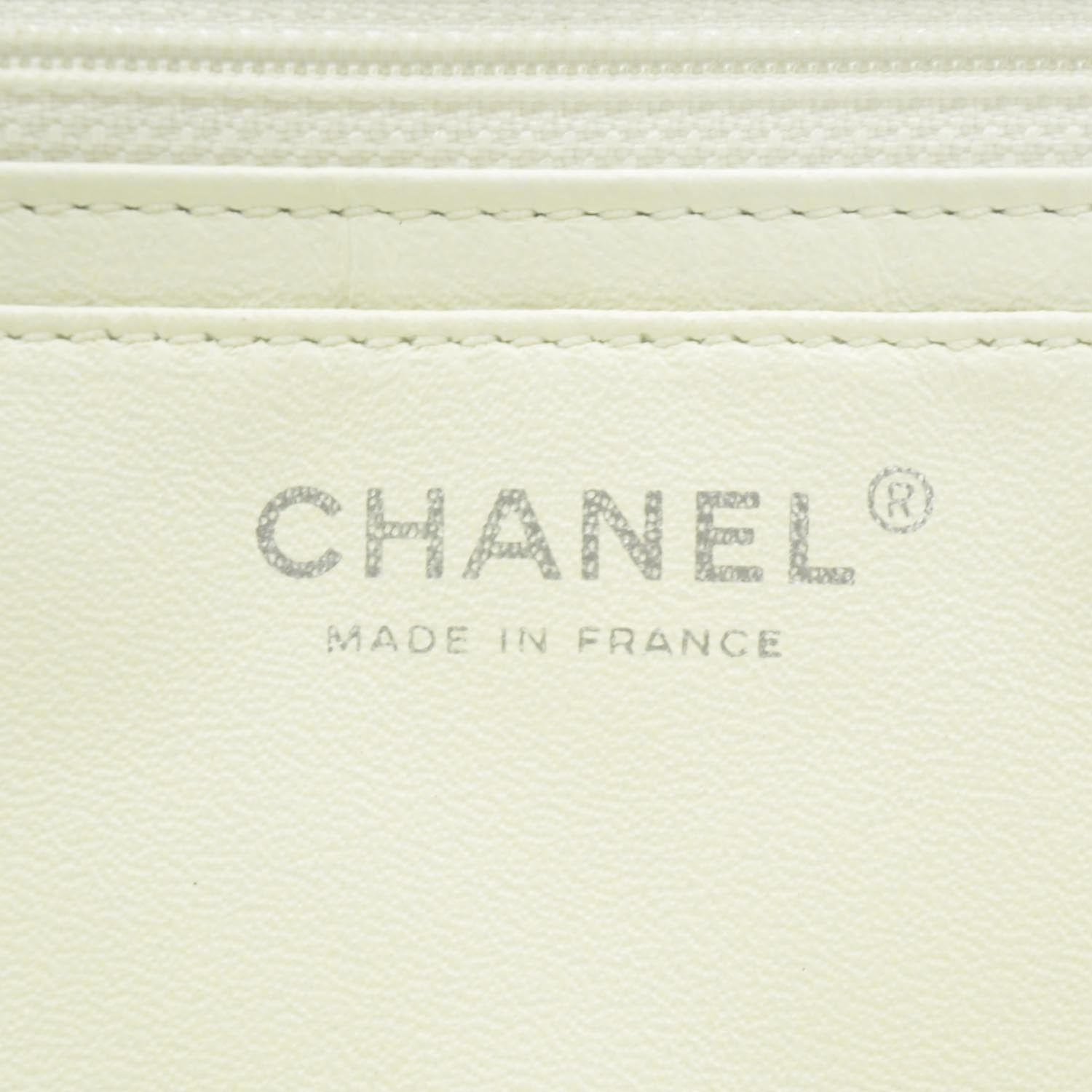 Chanel Washed Caviar Maxi Flap White 8 of 10