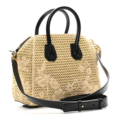 Givenchy Raffia Embroidered Mini Antigona Natural Black 3 of 10