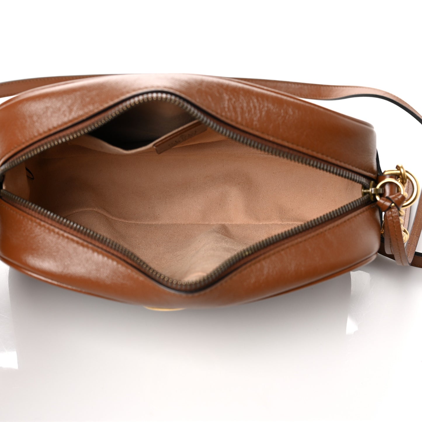 Glazed Calfskin Matelasse Diagonal Small GG Marmont Chain Shoulder Bag Cuir