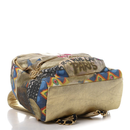 Chanel Graffiti Printed Canvas Street Spirit Backpack Multicolor 3 of 10
