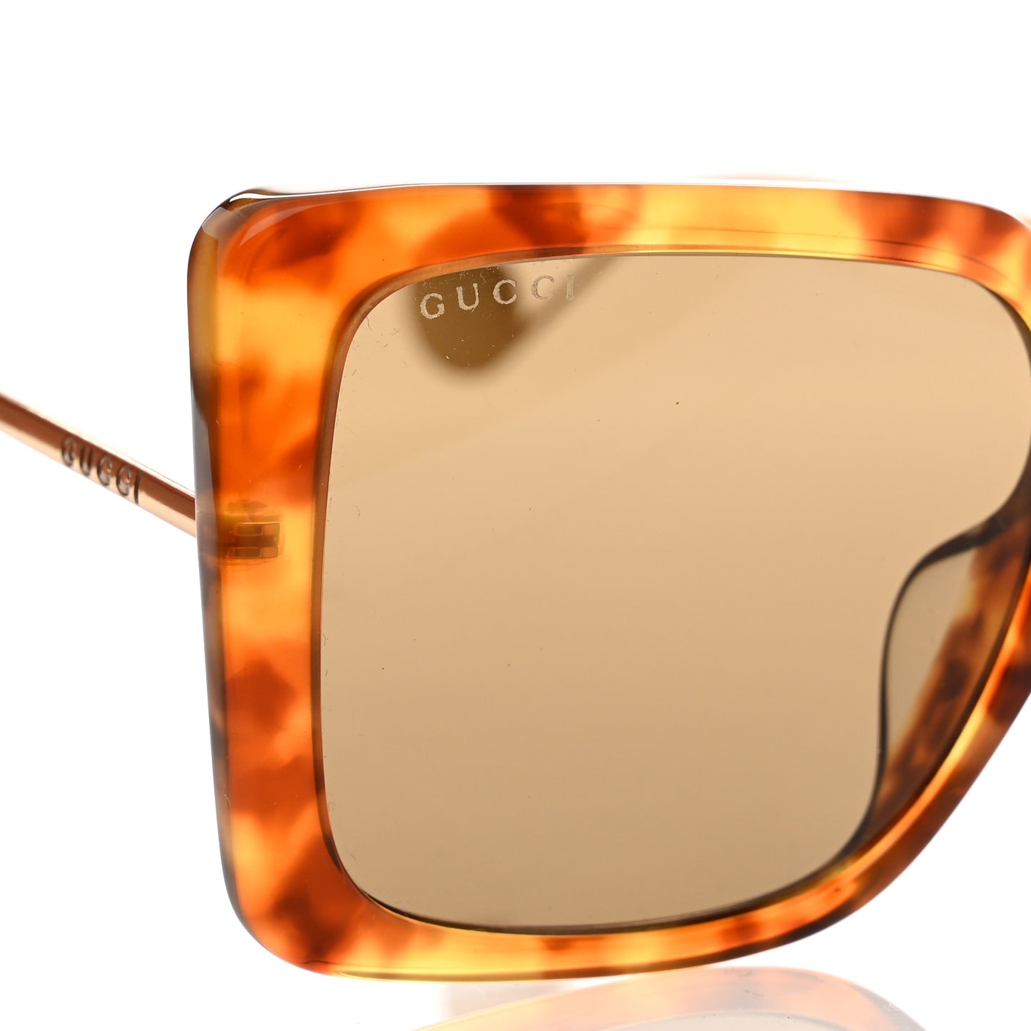 Acetate Oversize Square Frame GG0435S Sunglasses Havana