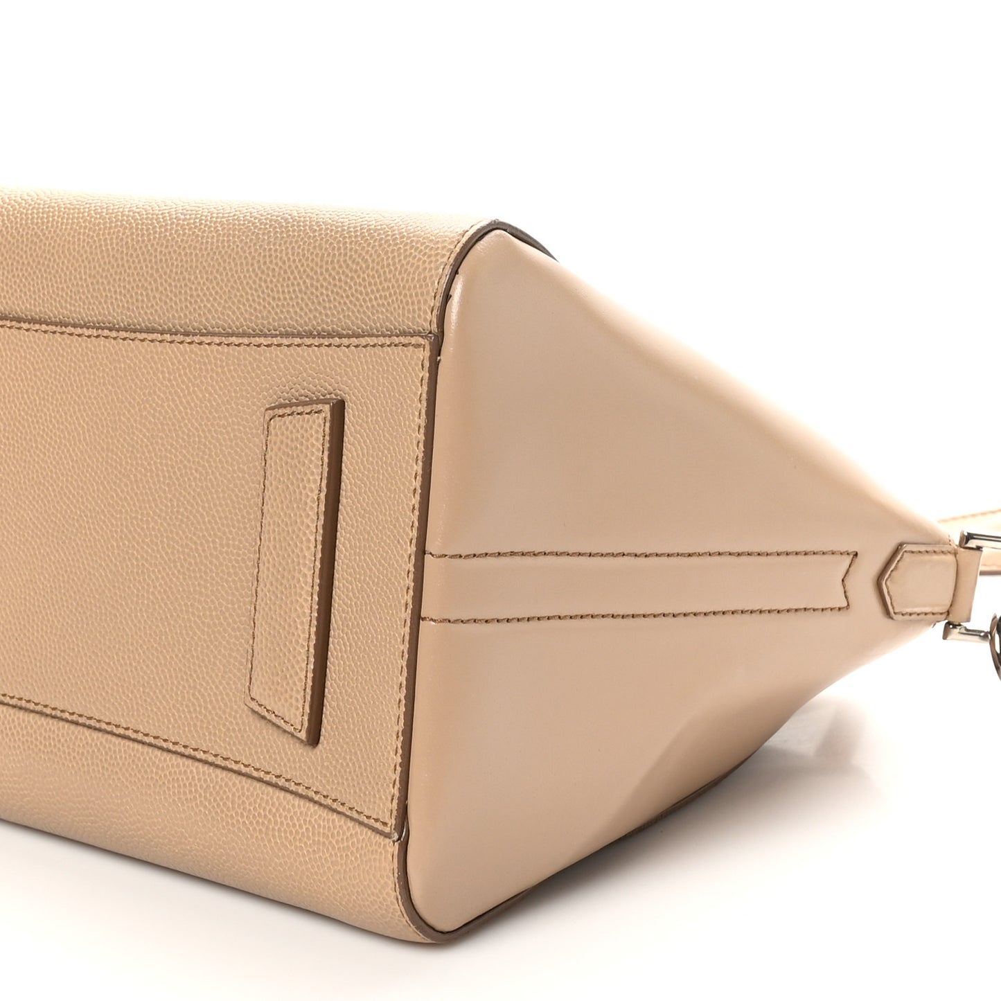 Grained Calfskin Small Antigona Light Beige