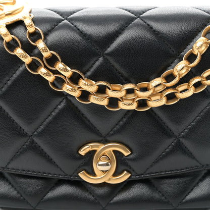 Chanel Lambskin Quilted Small CC Coin Flap Bag Black 8 of 10