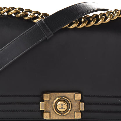 Chanel Glazed Calfskin Medium Boy Flap Black 10 of 10