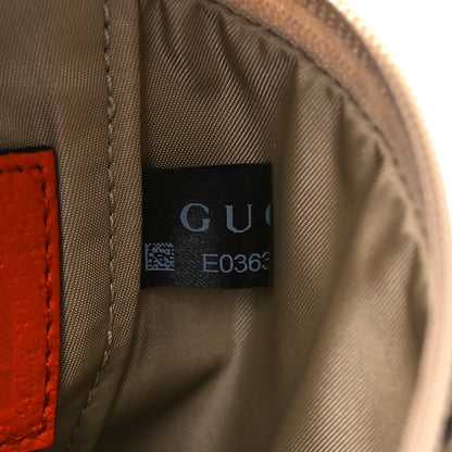 Gucci X THE NORTH FACE Monogram Textured Dollar Calfskin Barrel Shoulder Bag Beige Ebony Mystic White Deep Orange 7 of 9