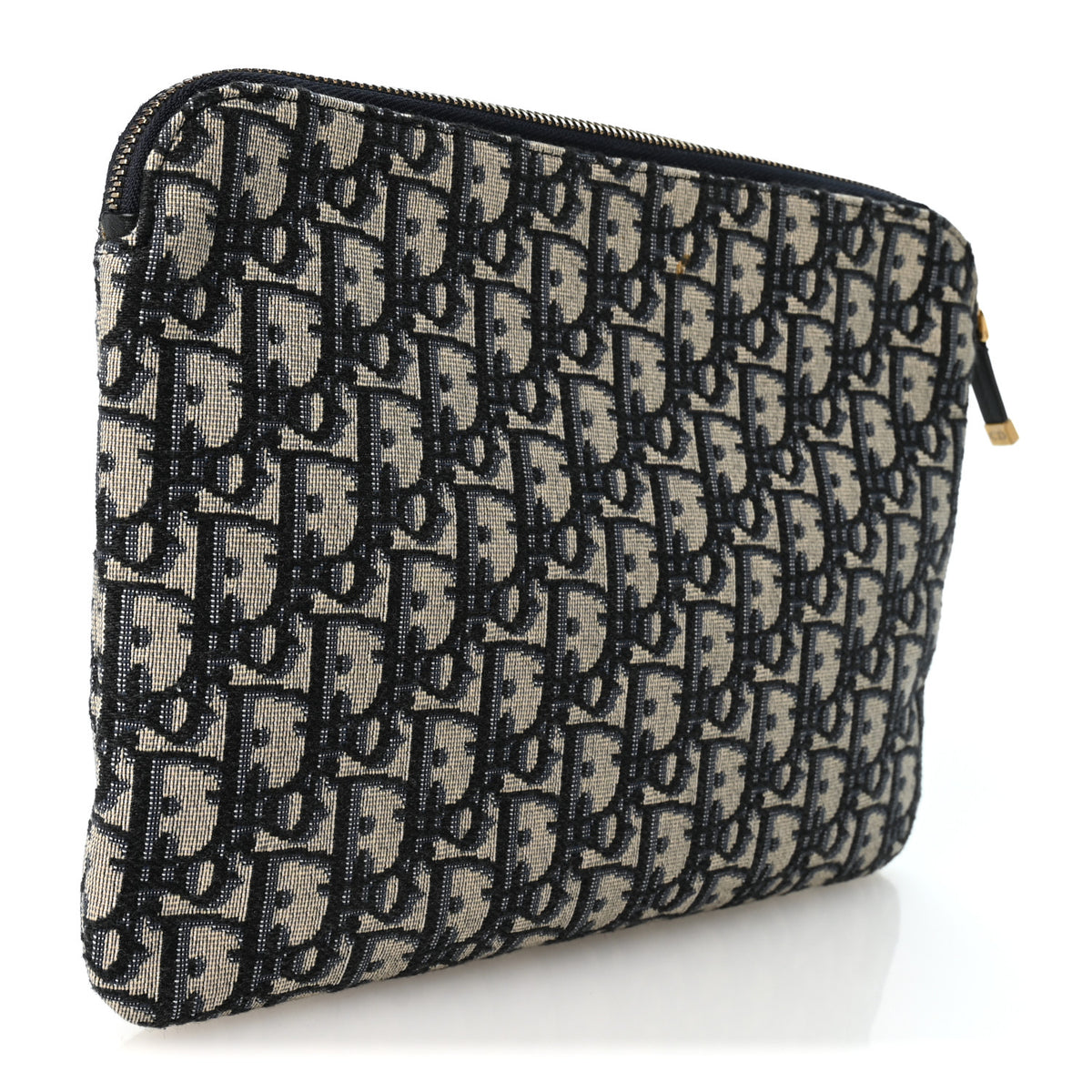 Christian Dior Oblique Pouch Clutch Blue 3 of 8