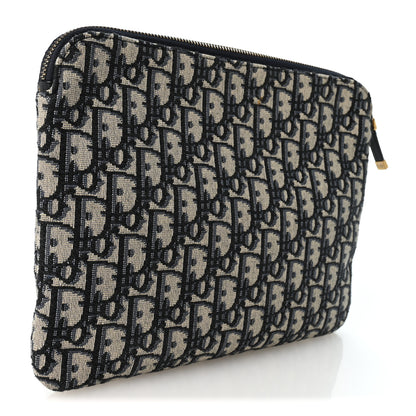 Christian Dior Oblique Pouch Clutch Blue 3 of 8