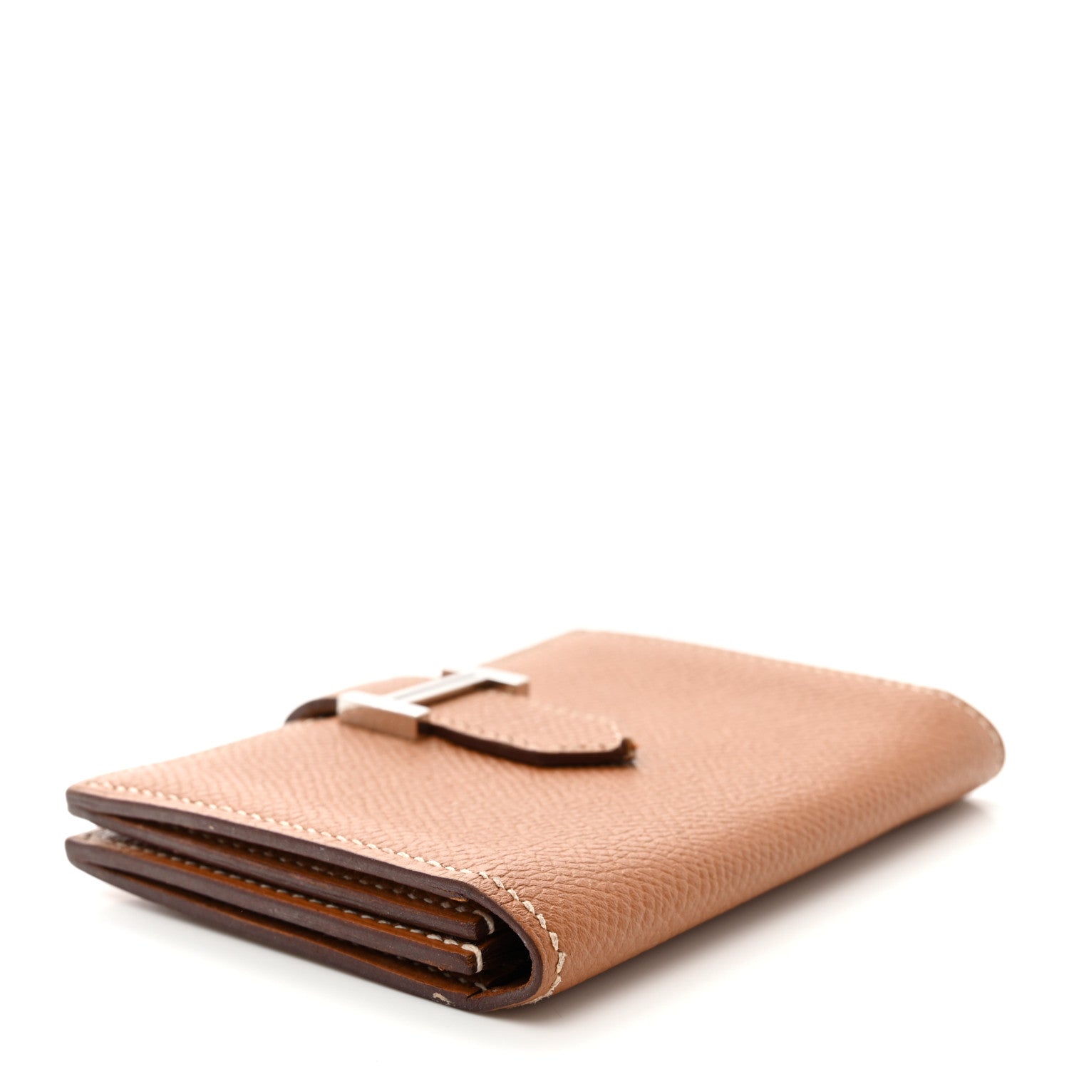 Hermes Epsom Bearn Card Holder Wallet Gold 4 of 9