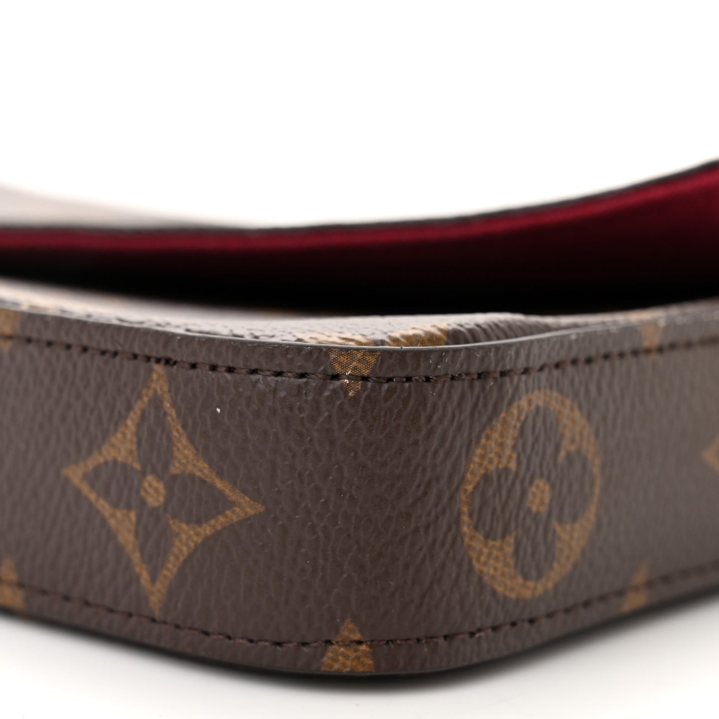Monogram Pochette Felicie Chain Wallet Fuchsia