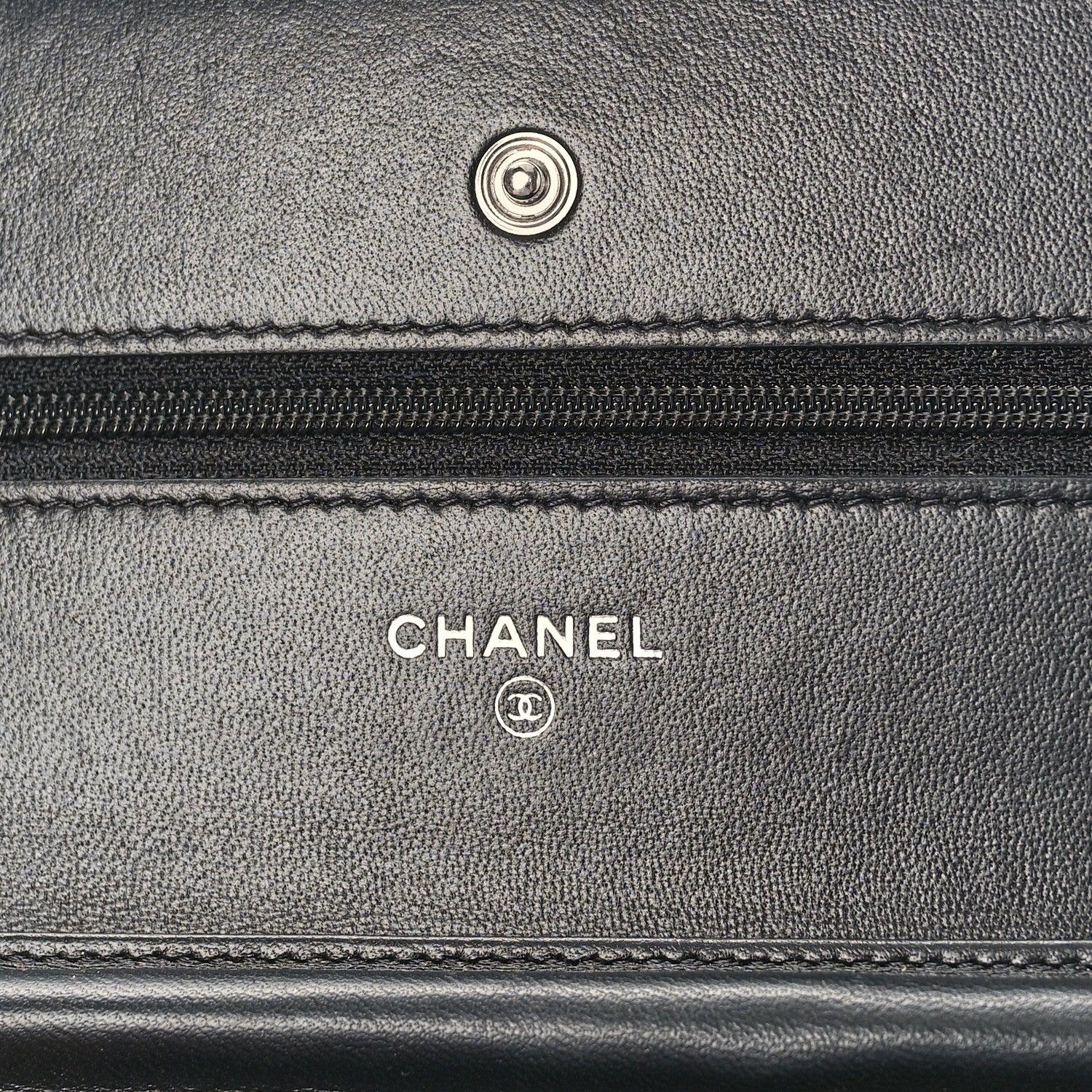 Chanel Lambskin Airlines Wallet On Chain WOC Blue Black Red 6 of 11