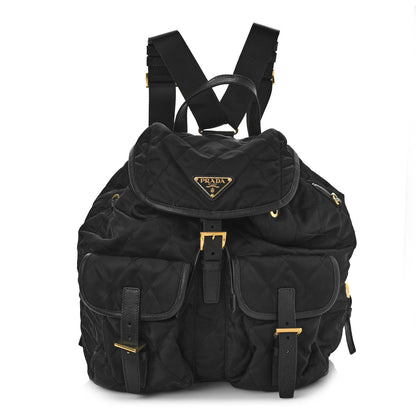 Prada Tessuto Saffiano Impuntu Backpack Black 1 of 9