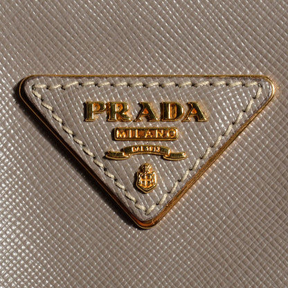 Prada Saffiano Lux Large Double Zip Tote Argilla 6 of 11