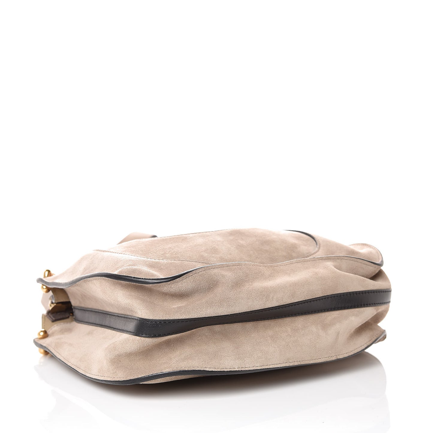 Calfskin Suede Small Hayley Hobo Cashmere Grey