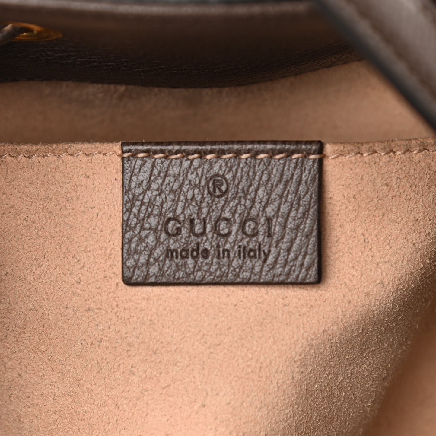GG Supreme Monogram Web Small Ophidia Bucket Bag Brown
