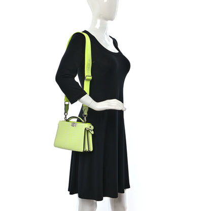 Fendi X MARC JACOBS Vitello King Cover Micro Fendi Roma Embossed Peekaboo I See U X Cross Satchel Neon Yellow 2 of 11