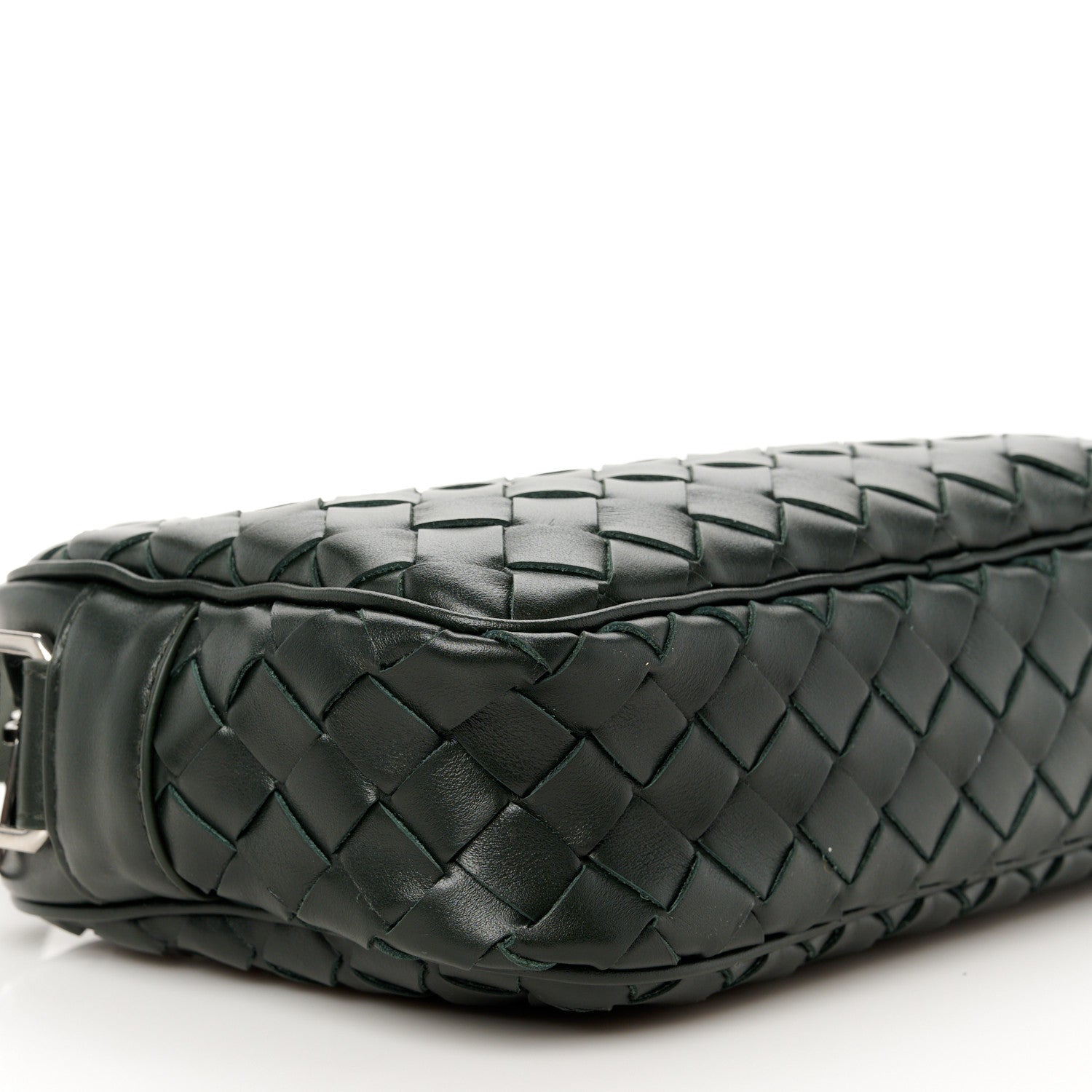 Bottega Veneta Calfskin Intrecciato Small Camera Bag Dark Green 10 of 11
