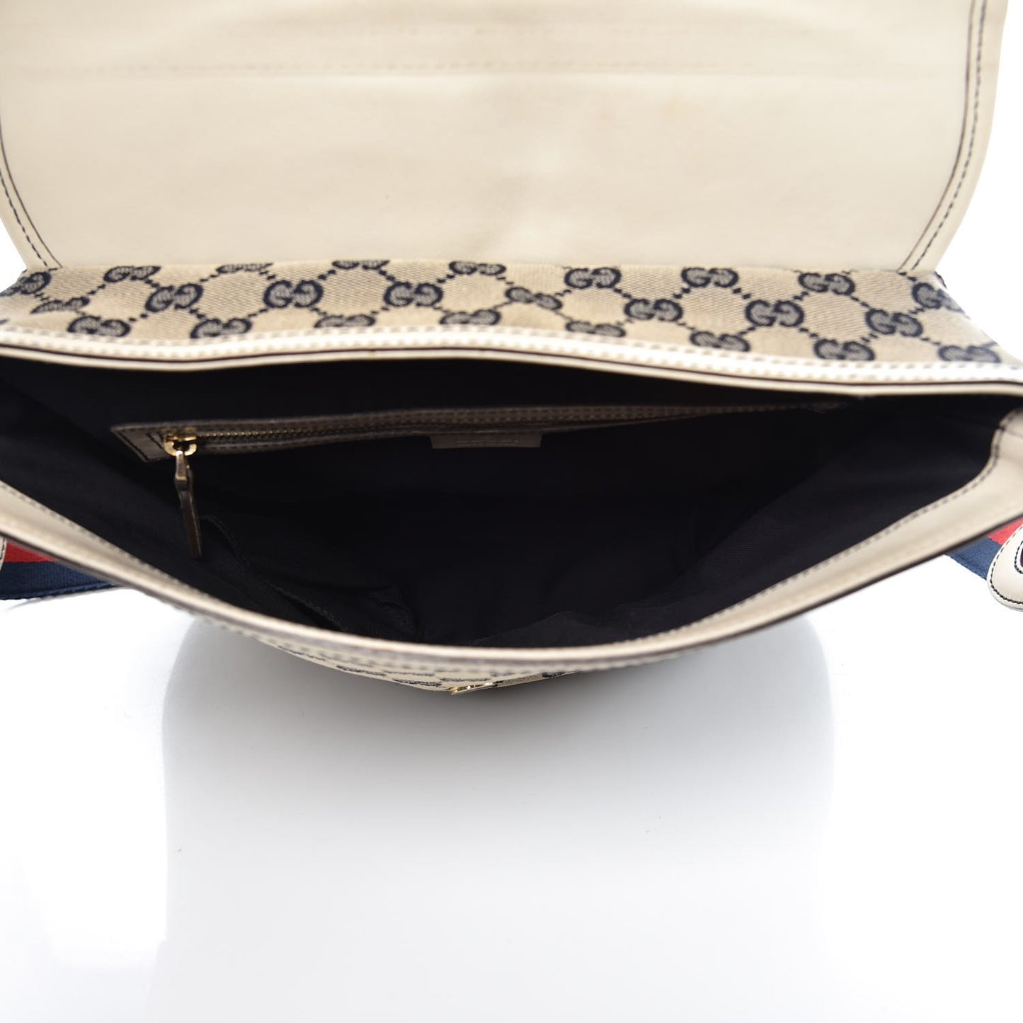 Monogram Web Crossbody Messenger White Navy