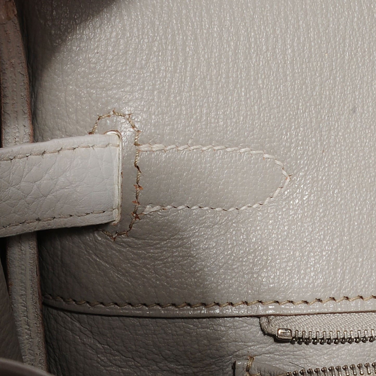 Taurillon Clemence Lizard Club Birkin 35 Blanc Gris Perle Sanguine