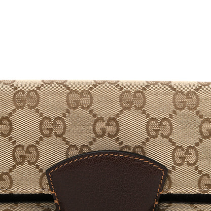 Gucci Monogram Medium Ristretto Horsebit Flap Shoulder Bag Sand Brown 8 of 10