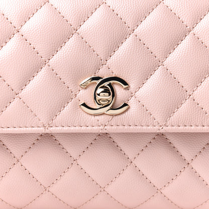 Chanel Caviar Quilted Mini Coco Handle Flap Light Pink 7 of 9