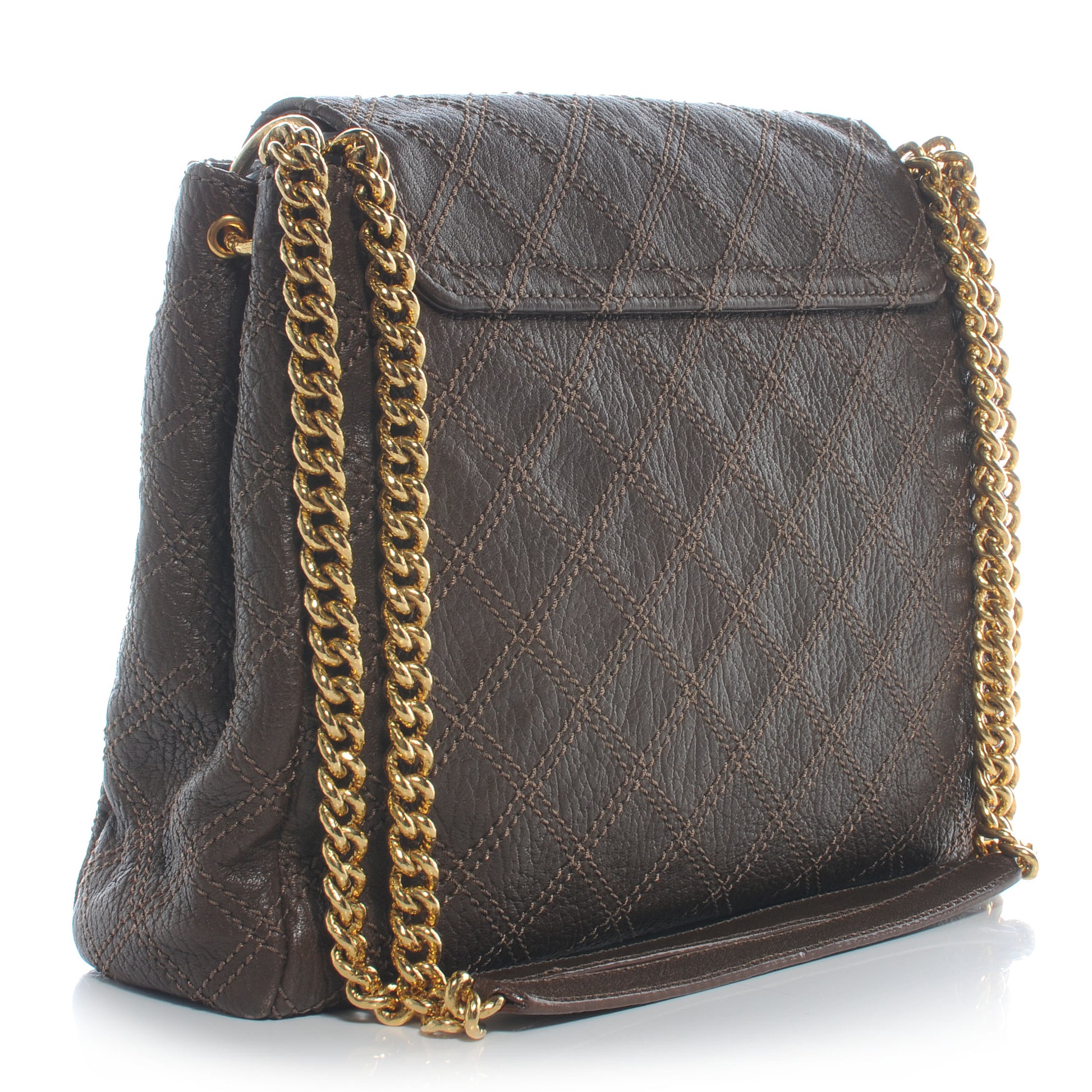 Marc Jacobs Leather Baroque XL Single Flap Brown 3 of 9