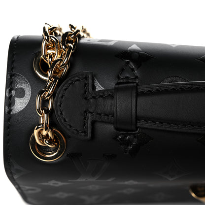 Louis Vuitton Monogram Cuir Plume Ecume Very Chain Bag Black 10 of 11