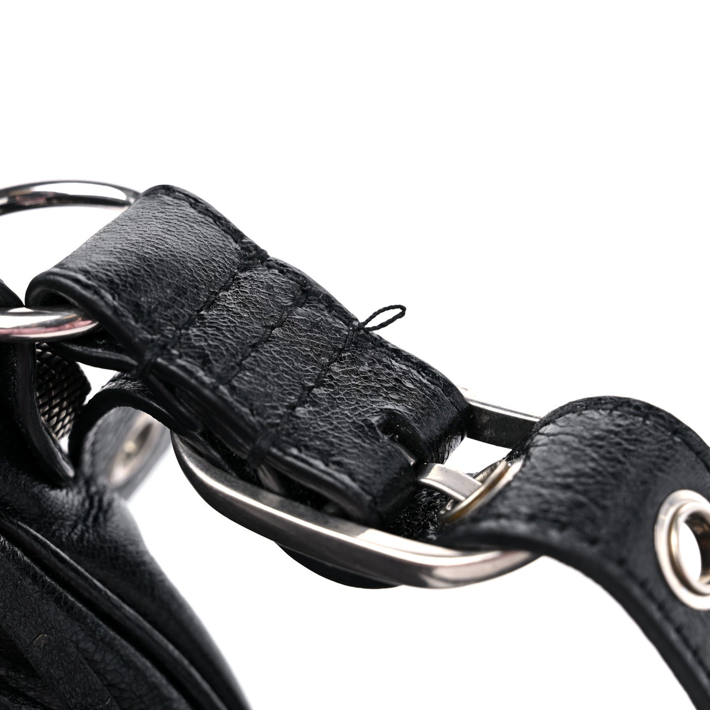 Agneau Arena Le Cagole Shoulder Bag XS Black