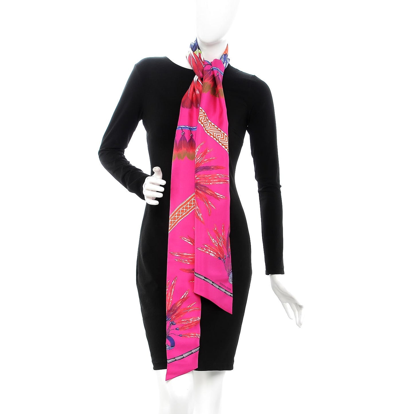 Silk Brazil Maxi Twilly Fuchsia Turquoise Vert